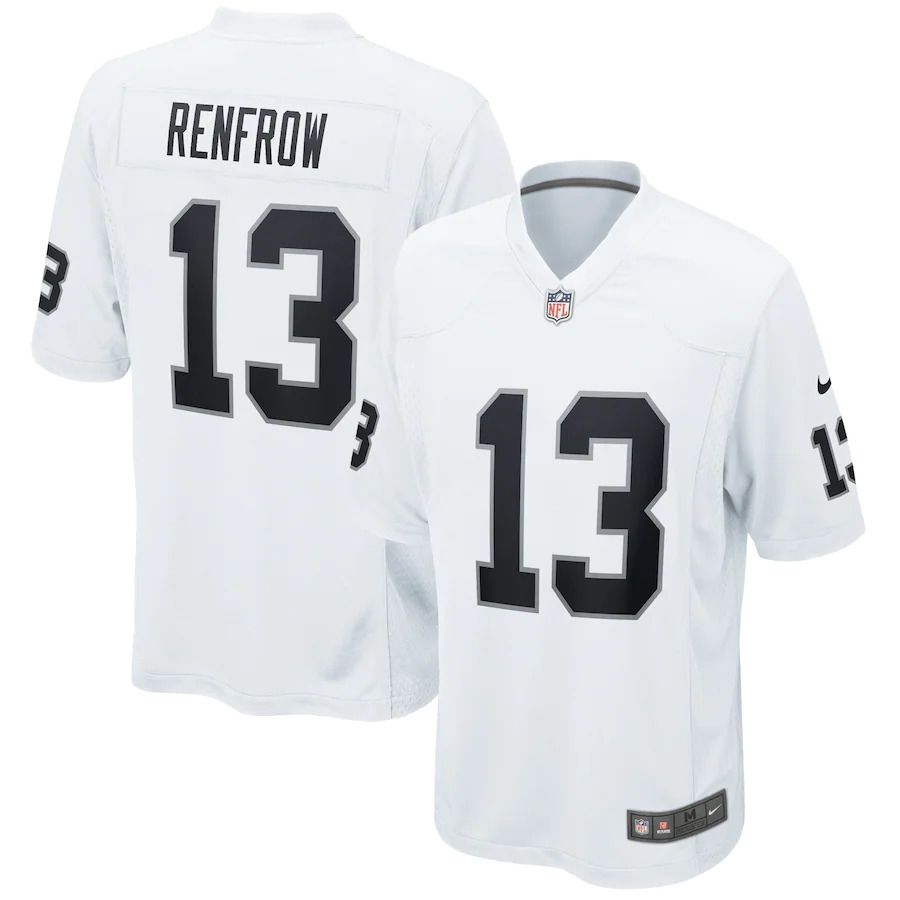 Men Oakland Raiders #13 Hunter Renfrow Nike White Game NFL Jersey->oakland raiders->NFL Jersey